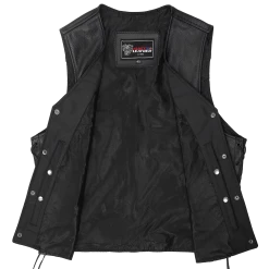 Vance Leather VL940 Gambler Style Premium Cowhide Leather Vest -Motorcycle Helmets Shop 1490393 46348.1662113158