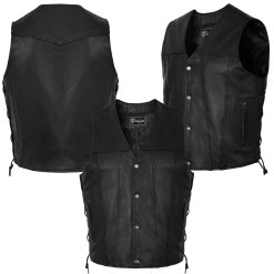 Vance Leather VL940 Gambler Style Premium Cowhide Leather Vest -Motorcycle Helmets Shop 1490394 15871.1662113162