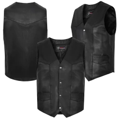 Vance VL921S Men's Black Biker Leather Motorcycle Vest -Motorcycle Helmets Shop 1490420 08833.1662115498