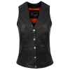 Women's Five Snap Leather Vest With Conceal Carry Pocket 2 Women's Five Snap Leather Vest With Conceal Carry Pocket -Motorcycle Helmets Shop 1529755 30788.1668202373