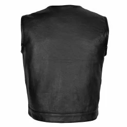 High Mileage HMM919 Mens Black Premium Cowhide Leather SOA Style Club Vest With Quick Access Conceal Carry Pocket 10 High Mileage HMM919 Mens Black Premium Cowhide Leather SOA Style Club Vest With Quick Access Conceal Carry Pocket -Motorcycle Helmets Shop 24850 17956.1661286528