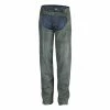 High Mileage HM814DG Men And Women Premium Cowhide Vintage Distressed Gray Biker Leather Motorcycle Chaps -Motorcycle Helmets Shop 26145 65628.1661286522