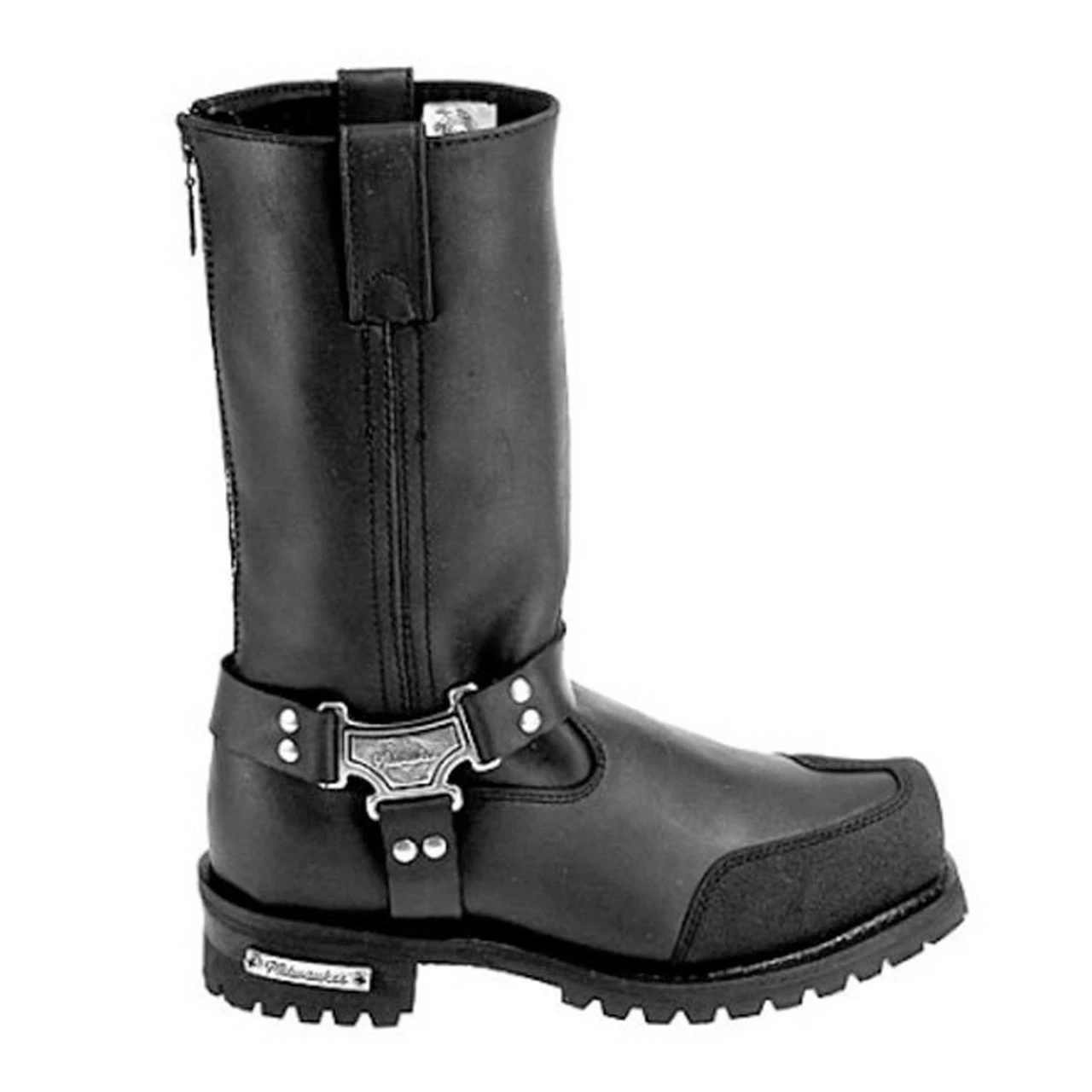 Mens Milwaukee Motorcycle Clothing Company MMCC Drag Harness Motorbike Biker Riding Black Leather Boots 6 Mens Milwaukee Motorcycle Clothing Company MMCC Drag Harness Motorbike Biker Riding Black Leather Boots - Image 4