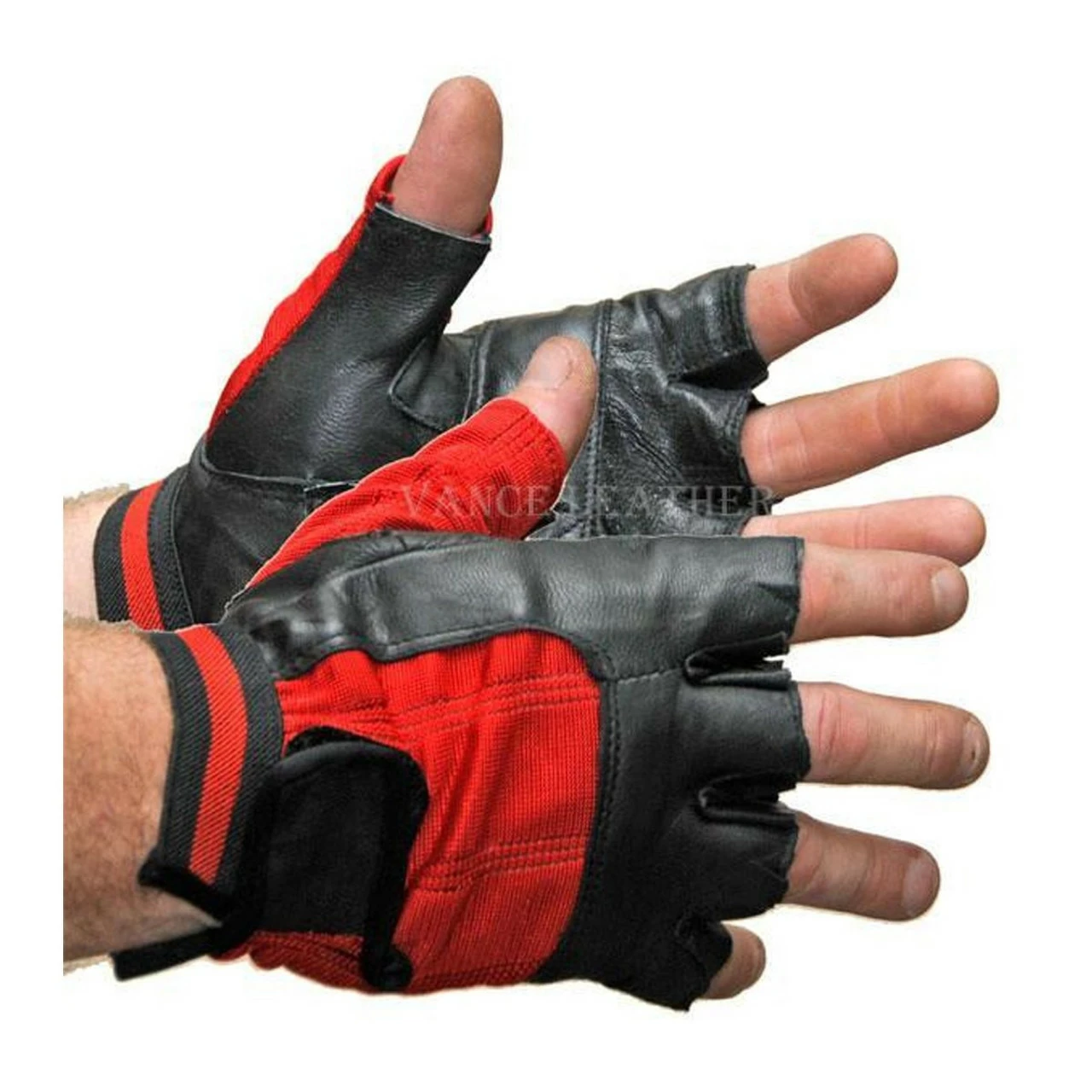 Vance VL428 Mens Black Shorty Stretch Leather Gloves 3 Vance VL428 Mens Black Shorty Stretch Leather Gloves