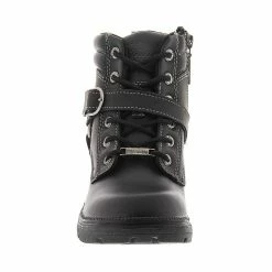 Womens Milwaukee Motorcycle Clothing Company MMCC Paragon Motorbike Biker Riding Black Leather Boots -Motorcycle Helmets Shop 32204 26542.1661286452