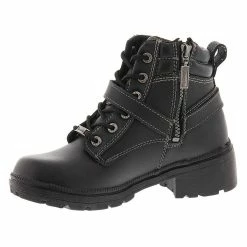 Womens Milwaukee Motorcycle Clothing Company MMCC Paragon Motorbike Biker Riding Black Leather Boots -Motorcycle Helmets Shop 32209 42369.1661286457