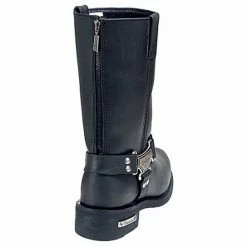 Mens Milwaukee Motorcycle Clothing Company MMCC Classic Harness Motorbike Biker Riding Black Leather Boots -Motorcycle Helmets Shop 32281 97590.1661286150