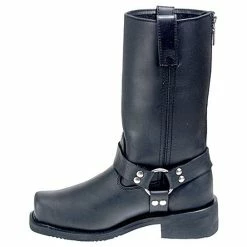 Mens Milwaukee Motorcycle Clothing Company MMCC Classic Harness Motorbike Biker Riding Black Leather Boots -Motorcycle Helmets Shop 32287 53259.1661286157