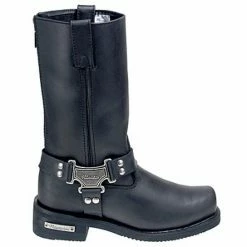 Mens Milwaukee Motorcycle Clothing Company MMCC Classic Harness Motorbike Biker Riding Black Leather Boots -Motorcycle Helmets Shop 32289 09957.1661286159