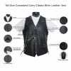 Vance MV103 Tall Size Men's Concealed Carry Lace Side Biker Motorcycle Leather Vest