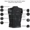 Vance VL1914L Mens Black Front Zipper And Snap Closure SOA Club Style Leather Trimmed Textile Motorcycle Vest -Motorcycle Helmets Shop 32431 24761.1661286223