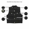 KV744 Kids Childrens Boys Girls Biker Motorcycle SOA Club Style Black Or Blue Denim Vest -Motorcycle Helmets Shop 32461 80459.1661286231