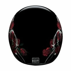 Daytona Women's Skull Cap Barbed Roses Half Helmet -Motorcycle Helmets Shop 34739 11181.1661286329