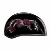 Daytona Women's Skull Cap Barbed Roses Half Helmet -Motorcycle Helmets Shop 34741 25642.1661286331