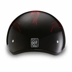 Daytona Skull Cap Skull Flames Half Helmet -Motorcycle Helmets Shop 35201 77660.1661286586