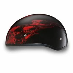 Daytona Skull Cap Skull Flames Half Helmet -Motorcycle Helmets Shop 35202 28687.1661286587