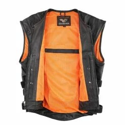 Vance VL905 Mens Black Premium Cowhide Tactical Bulletproof Style Leather Motorcycle Vest -Motorcycle Helmets Shop 36388 17705.1661286243