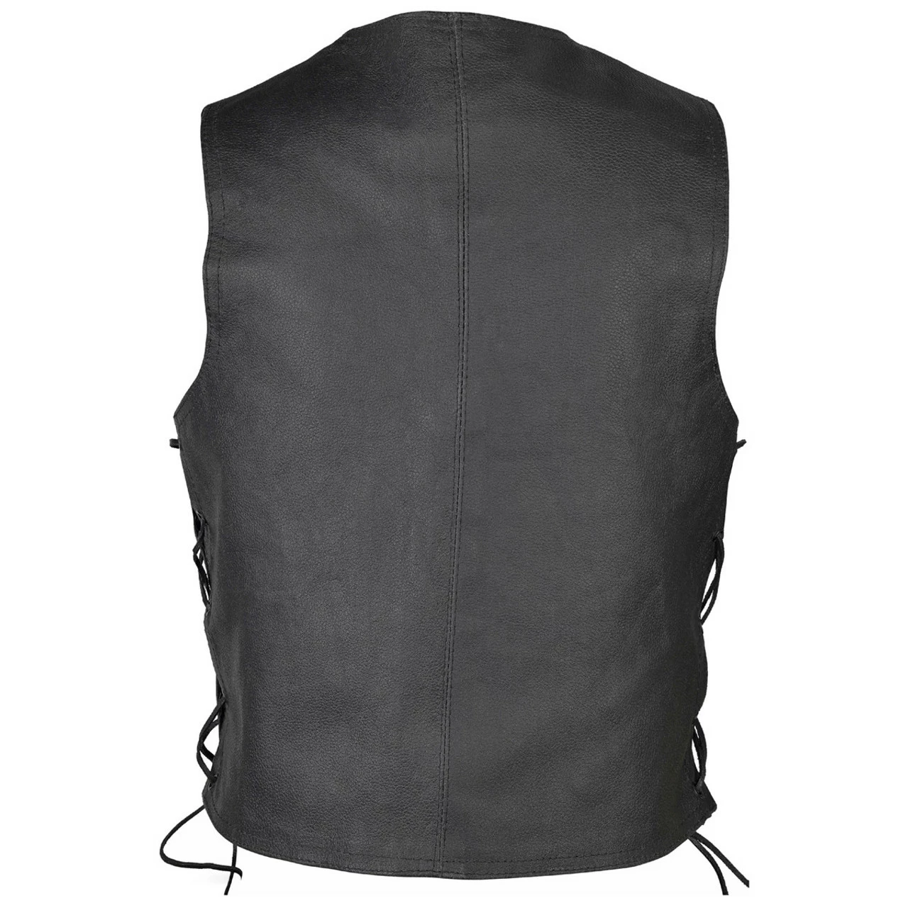 Vance VK902S Kids Boys Girls Childrens Lace Side Biker Motorcycle Style Leather Vest 5 Vance VK902S Kids Boys Girls Childrens Lace Side Biker Motorcycle Style Leather Vest - Image 3