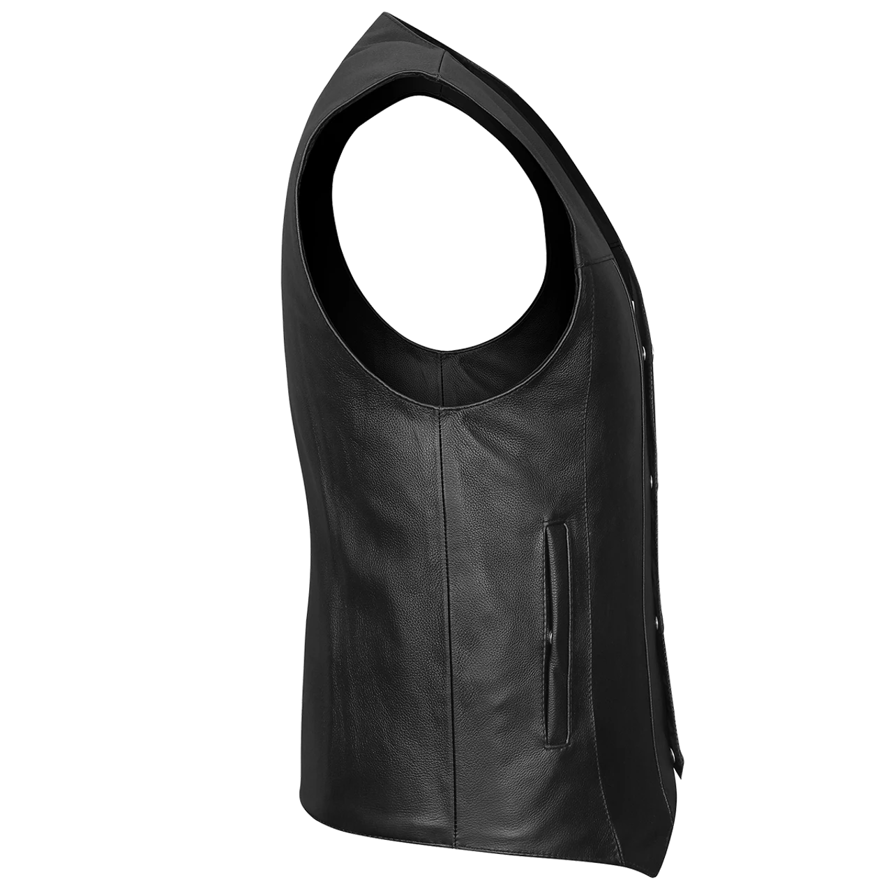 Vance VL906 Mens Black Premium Cowhide Leather Buffalo Nickel Biker Motorcycle Vest 6 Vance VL906 Mens Black Premium Cowhide Leather Buffalo Nickel Biker Motorcycle Vest - Image 4