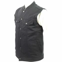 Vance VB920 Mens Black Heavy Duty Concealed Carry Denim Motorcycle Vest 10 Vance VB920 Mens Black Heavy Duty Concealed Carry Denim Motorcycle Vest -Motorcycle Helmets Shop 41810 35446.1661286422