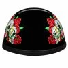 Daytona Novelty Eagle With Rose Skulls Half Helmet -Motorcycle Helmets Shop 43685 70360.1661286307