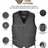 Vance VK902S Kids Boys Girls Childrens Lace Side Biker Motorcycle Style Leather Vest -Motorcycle Helmets Shop 48564 53573.1661286347