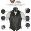 Vance VL923 Men's Black Premium Cowhide Leather Biker Motorcycle Vest 2 Vance VL923 Men's Black Premium Cowhide Leather Biker Motorcycle Vest -Motorcycle Helmets Shop 48567 61795.1661286555