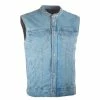 Highway 21 Iron Sights Club Collar Denim Vest -Motorcycle Helmets Shop 48975 44529.1661286359