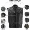 Highway 21 Magnum Leather Motorcycle Vest 2 Highway 21 Magnum Leather Motorcycle Vest -Motorcycle Helmets Shop 49152 92691.1661286219