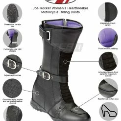 Joe Rocket Women's Heartbreaker Motorcycle Riding Boots