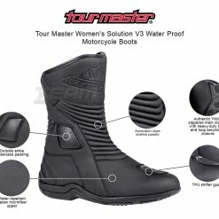 Tour Master Women's Solution V3 Water Proof Motorcycle Boots