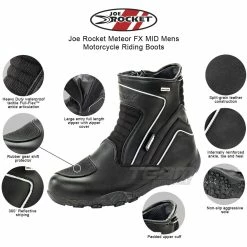 Joe Rocket Meteor FX MID Mens Motorcycle Riding Boots