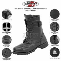 Joe Rocket Women's Combat Motorcycle Riding Boots