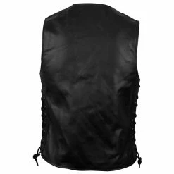 Vance VL939S Mens Black Straight Bottom Leather Motorcycle Vest 8 Vance VL939S Mens Black Straight Bottom Leather Motorcycle Vest -Motorcycle Helmets Shop 52063 89702.1661286553