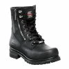 Mens Milwaukee Motorcycle Clothing Company MMCC Trooper Motorbike Biker Riding Black Leather Boots -Motorcycle Helmets Shop 57473 04741.1661286527