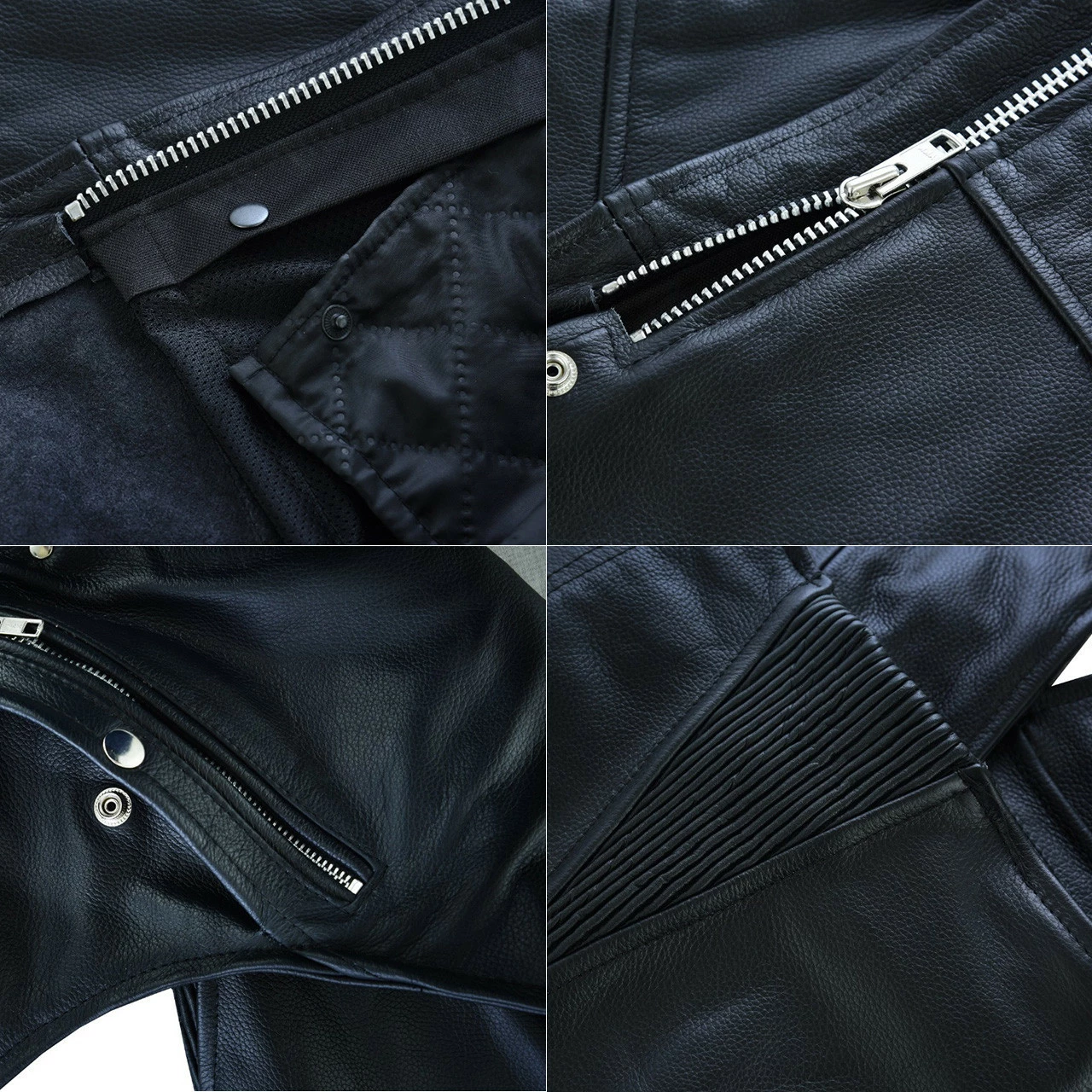 Vance Leather VL811S Men And Women Black Four Pocket Biker Leather Motorcycle Chaps 7 Vance Leather VL811S Men And Women Black Four Pocket Biker Leather Motorcycle Chaps - Image 5