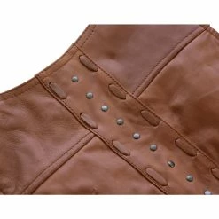High Mileage HML1103T 'Roxy' Ladies Premium Brown Vest With Fringes And Rivets 18 High Mileage HML1103T 'Roxy' Ladies Premium Brown Vest With Fringes And Rivets -Motorcycle Helmets Shop 68285 19599.1661286173