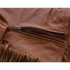 High Mileage HML1103T 'Roxy' Ladies Premium Brown Vest With Fringes And Rivets 20 High Mileage HML1103T 'Roxy' Ladies Premium Brown Vest With Fringes And Rivets -Motorcycle Helmets Shop 68287 54718.1661286176