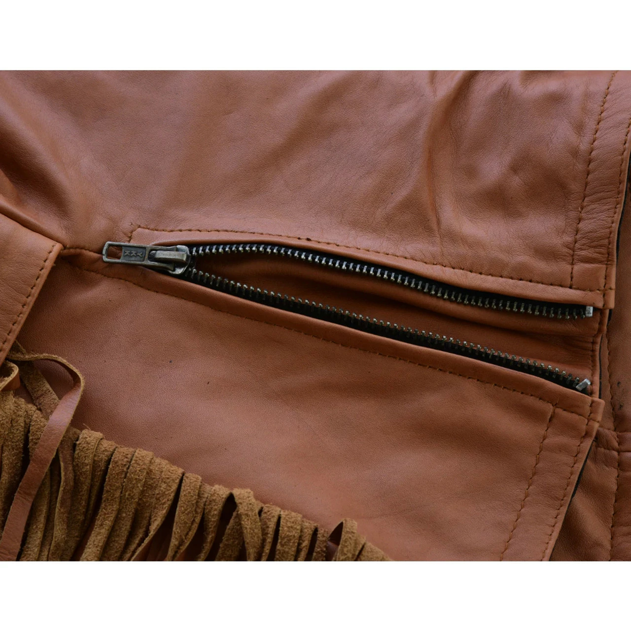 High Mileage HML1103T 'Roxy' Ladies Premium Brown Vest With Fringes And Rivets 10 High Mileage HML1103T 'Roxy' Ladies Premium Brown Vest With Fringes And Rivets - Image 8