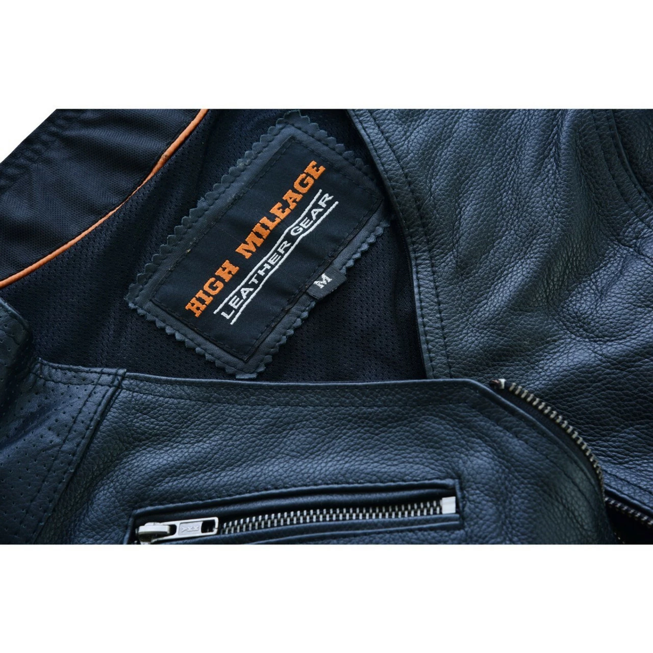 High Mileage HML1037B Womens Black Premium Cowhide Biker Motorcycle Leather Vest With Buckles 8 High Mileage HML1037B Womens Black Premium Cowhide Biker Motorcycle Leather Vest With Buckles - Image 6