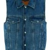 Vance VB917BL Mens Blue Jean Style Denim Motorcycle Vest -Motorcycle Helmets Shop 69881 18652.1661286550