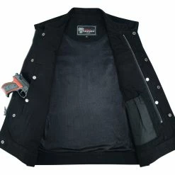 SOA Style Black Denim Club Vest 14 SOA Style Black Denim Club Vest -Motorcycle Helmets Shop 69974 21296.1661286397