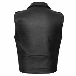 Vance VL926 Men's Premium Leather Classic Motorcycle Vest Plain Side & Belted Waist -Motorcycle Helmets Shop 70043 20325.1661286315