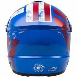 GMax MX-46 Off-Road Patriot Helmet -Motorcycle Helmets Shop gmax mx 46 off road patriot helmet white blue back view 07061.1647242857