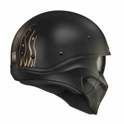 Scorpion Covert X Tribe Helmet -Motorcycle Helmets Shop scorpion covert x tribe helmet black brown back view 99734.1646895978