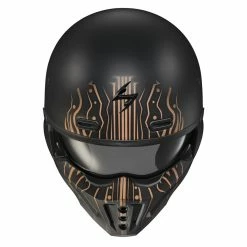 Scorpion Covert X Tribe Helmet -Motorcycle Helmets Shop scorpion covert x tribe helmet black brown top view 56289.1646895972